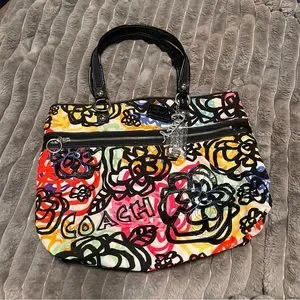 Coach | Bags | Coach Poppy Graphic Blossom Graffiti Glam